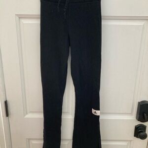 adidas Black flared pants with Logo Accent